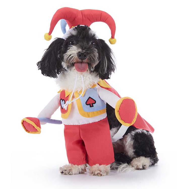 Costume de Bouffon du Cirque des Ombres pour Chien