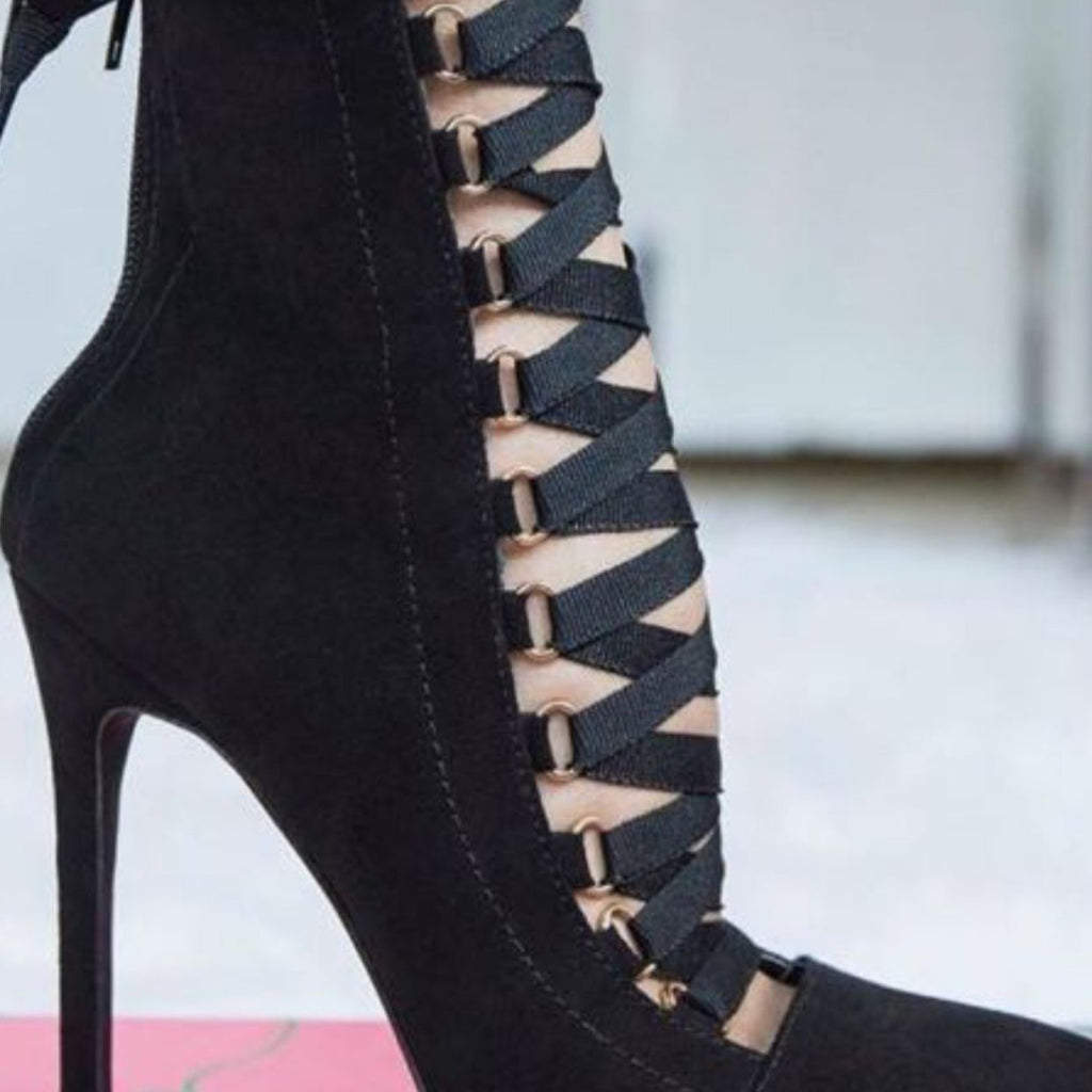 Bottines Corset Nocturne à Talons Aiguilles