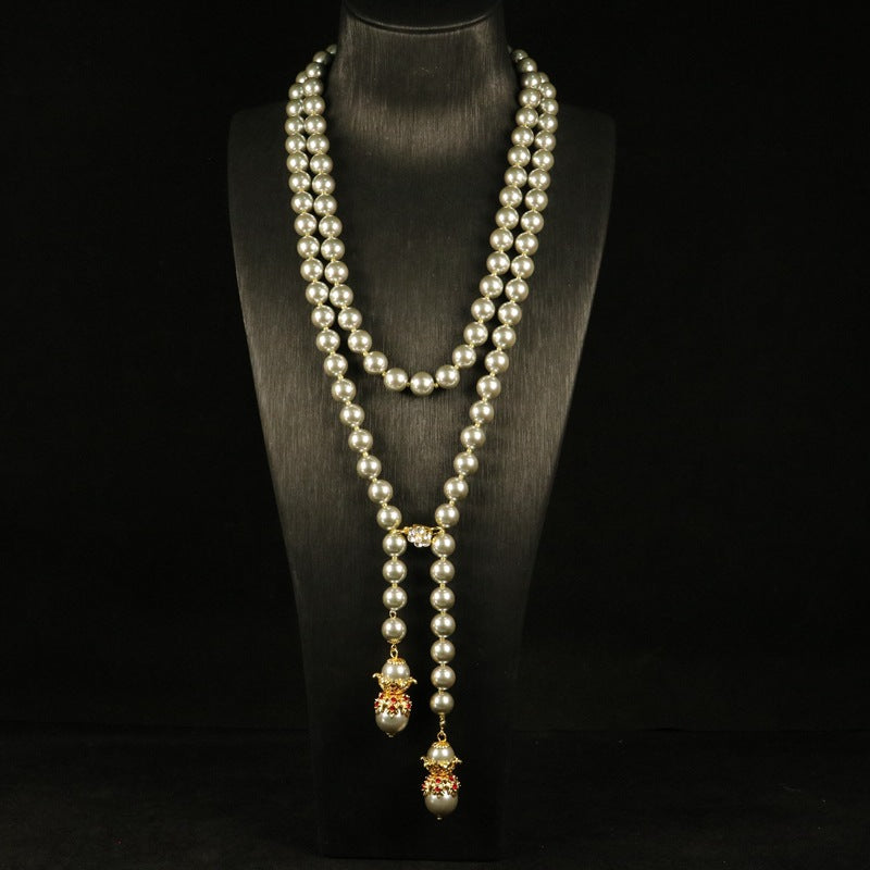 The Frozen Queen's Pearls — Necklace & Earrings Set