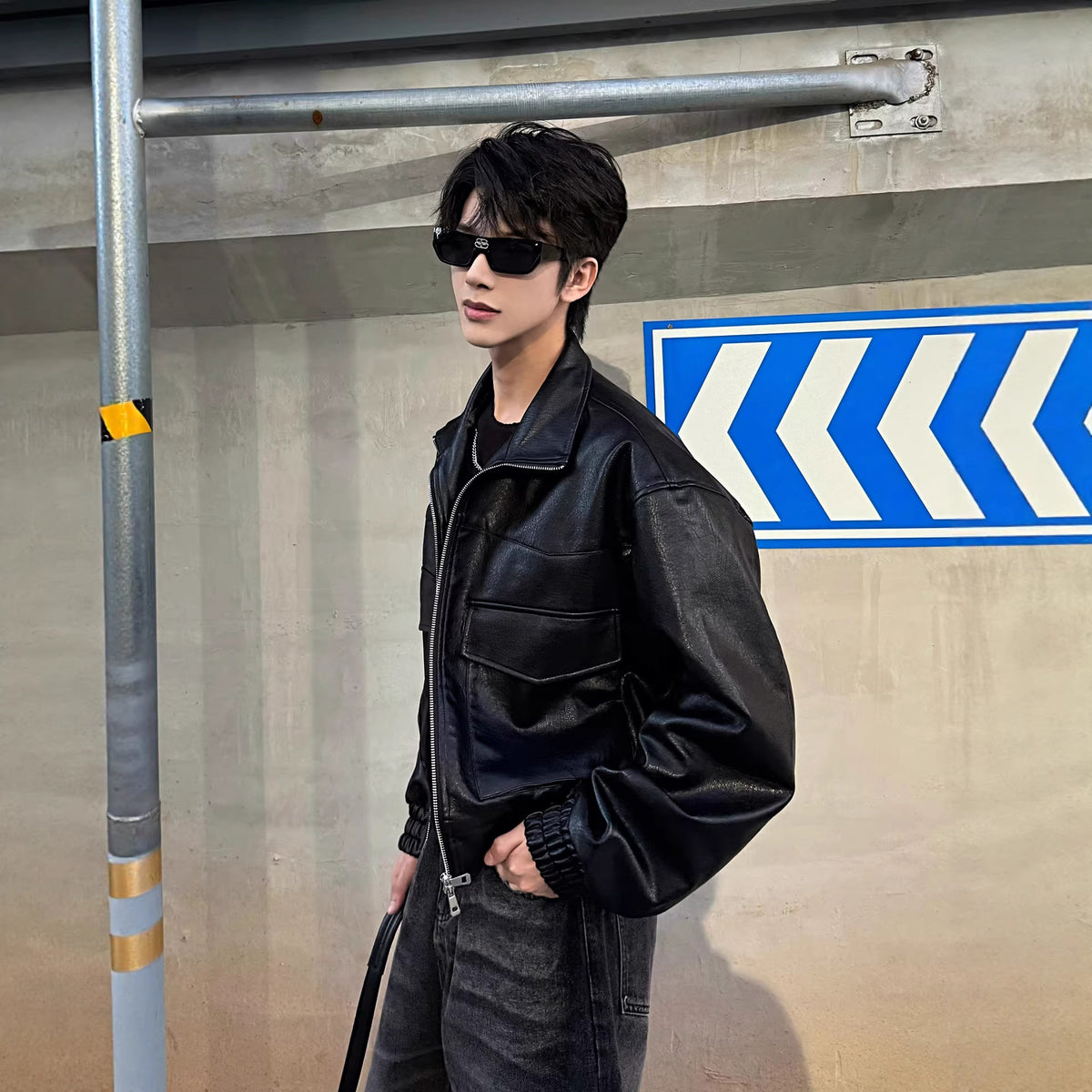 Blouson Noir Homme – Cuir Urbain Nocturne