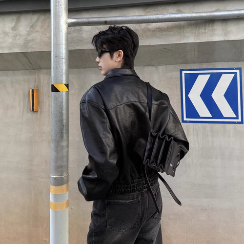 Blouson Noir Homme – Cuir Urbain Nocturne