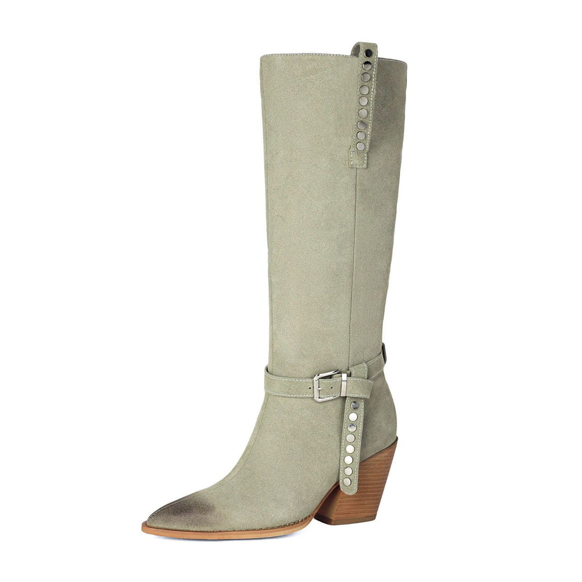 Bottes Hautes Cloutées à Bout Pointu – Reine des Glaces