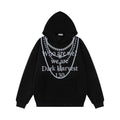 Sweat à capuche Dark Harvest – Chaînes perlées gothiques