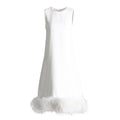 Robe Longue Hivernale à Plumes – Noire ou Blanche