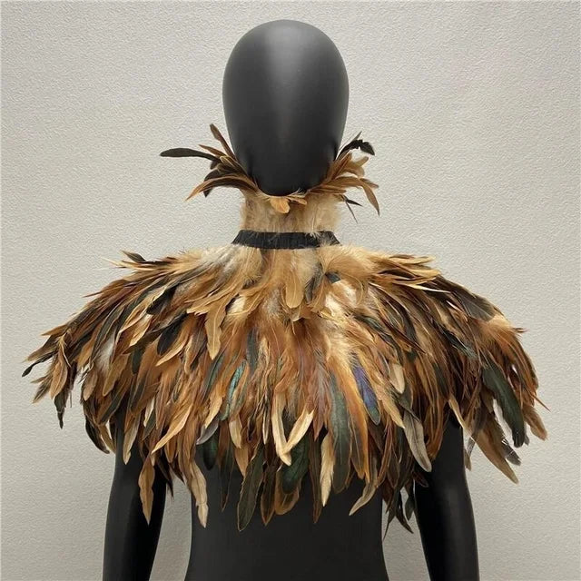 Night Plumes Collar — Gothic Shoulder Cape