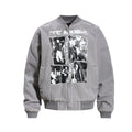 Bomber homme effet délavé – Imprimé rétro Dark Street