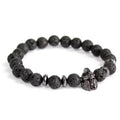 Couronne du Roi Noir – Bracelet Roi en Pierre de Lave
