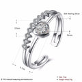 Bague Cœur Éclat – Argent 925 & Zircon