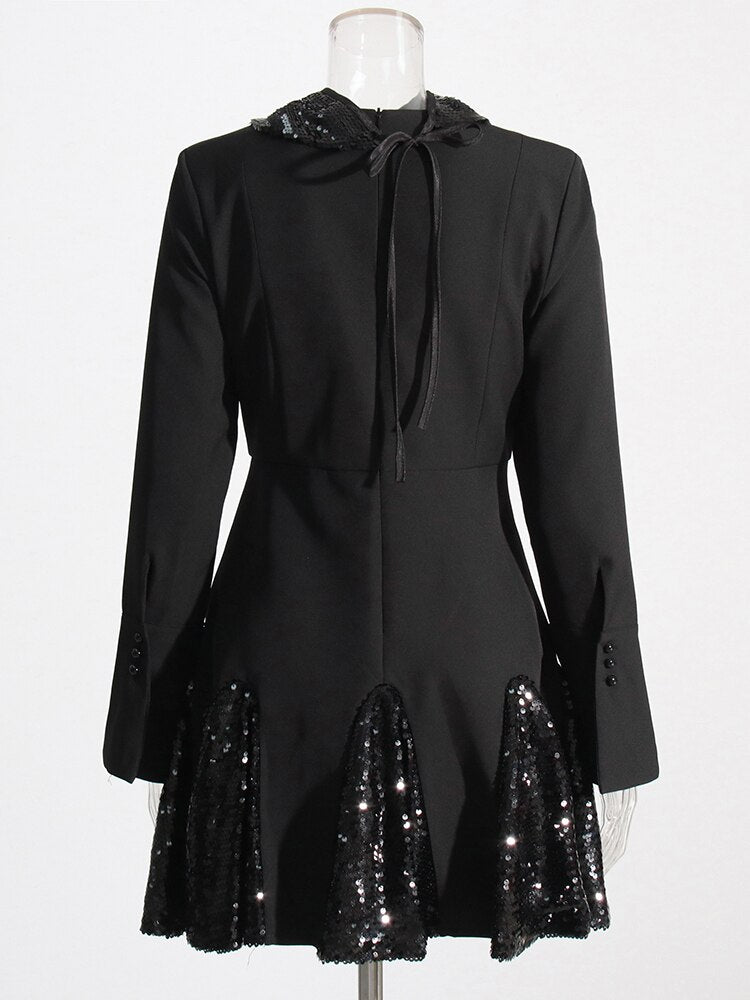 Robe Nocturne à Sequins – Élégance des Ombres