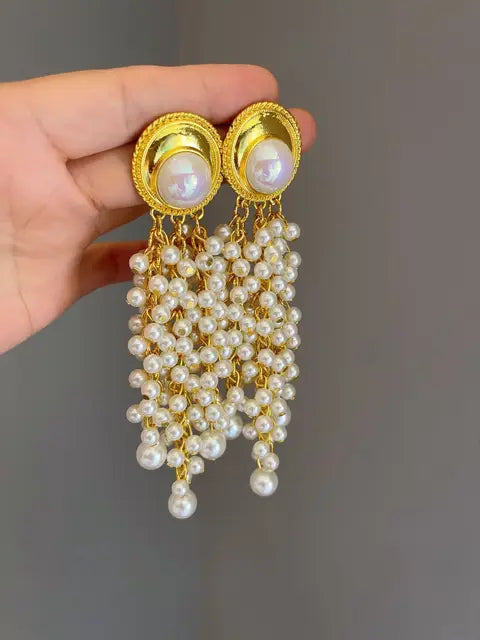 Le Regard des Ombres — Boucles d’Oreilles Œil & Perles