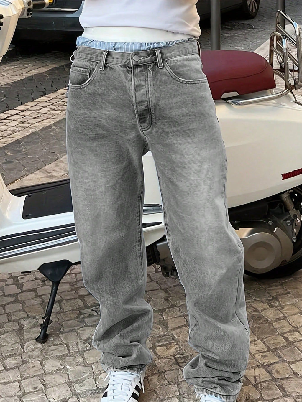 Jean Cendre Nocturne – Denim Gris Vintage Homme 🖤