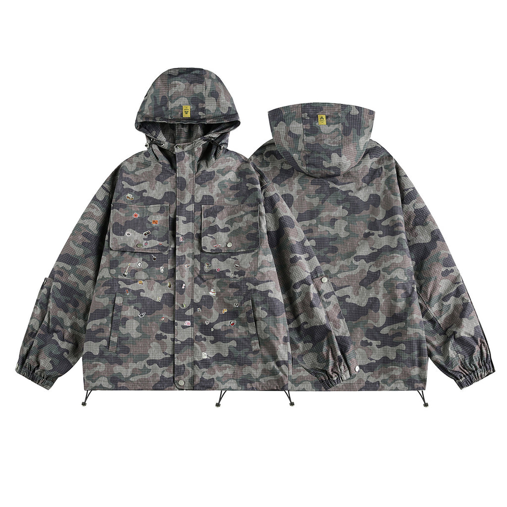 Veste camouflage à capuche – Homme de l’Ombre