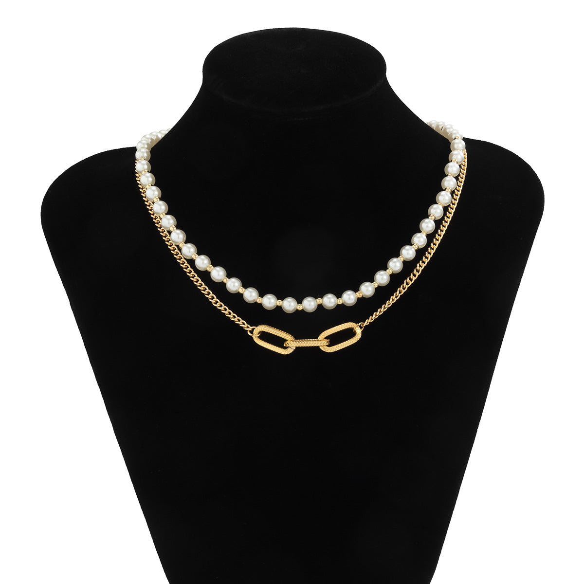 Collier Homme Double Rang Perles & Maillons – Héritier des Ombres