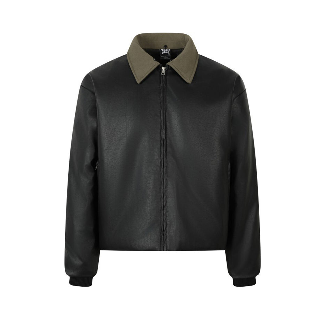 Blouson noir homme col fourrure – Élégance d’hiver