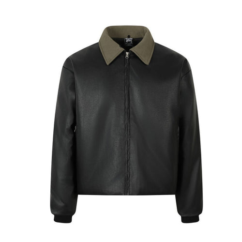 Blouson noir homme col fourrure – Élégance d’hiver