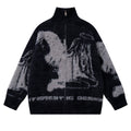 Sweat oversize demi-zip Dark Angel – Ange gothique