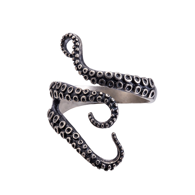 L’Étreinte des Profondeurs — Bague Tentacules