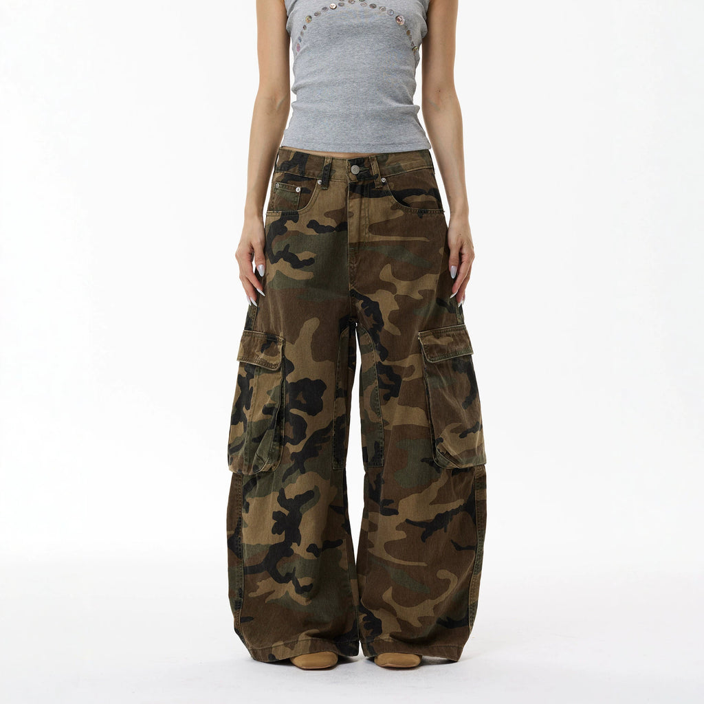 Cargo des Ombres – Pantalon Camouflage Oversize Homme