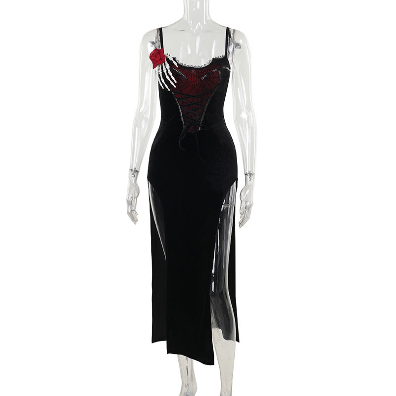Robe Gothique Noire & Boléro Chauve-Souris