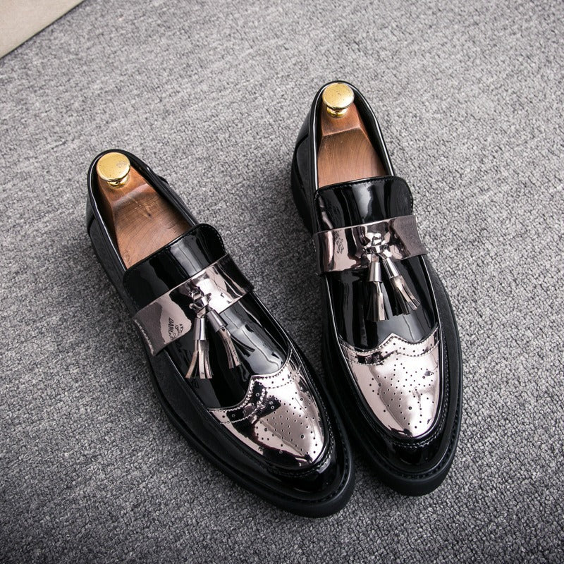 Mocassins Dandy des Ombres – Cuir Brillant & Pampilles