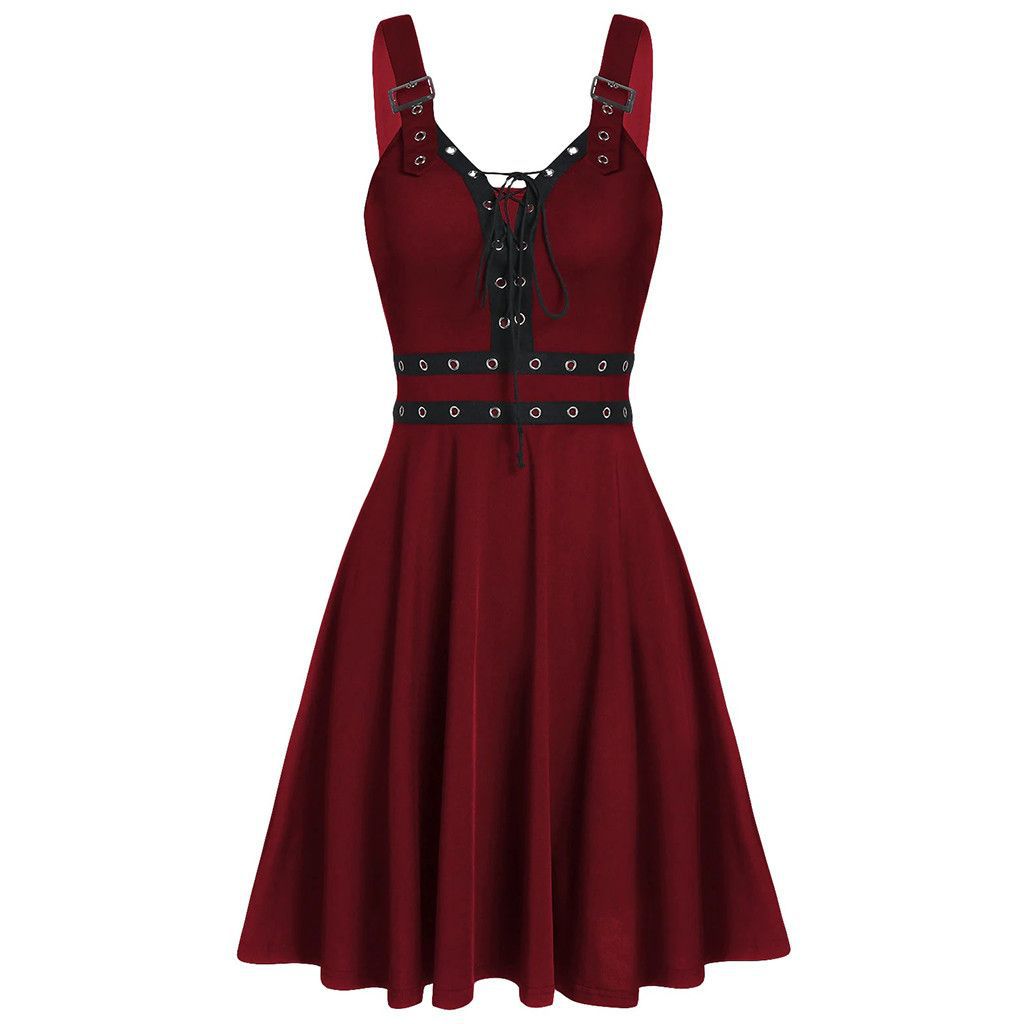 Robe Punk Gothique à Laçage – Midnight Riot