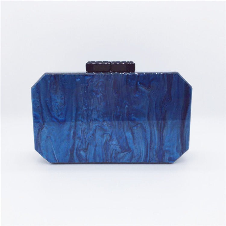 🌙 Minaudière Céleste Soleil & Lune – Bleu Nuit Doré