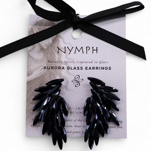 Ailes des Lampades – Boucles d’Oreilles Ange Noir
