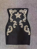 Robe Noire Étoilée – Cabaret des Ombres
