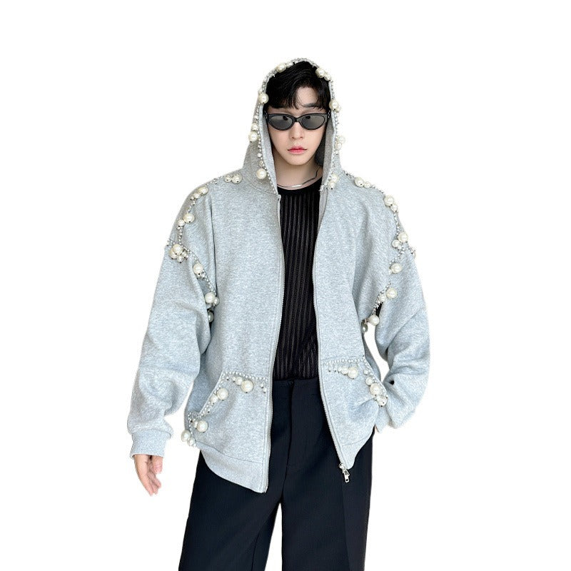 Hoodie Nocturne aux Perles – Les Hommes des Ombres