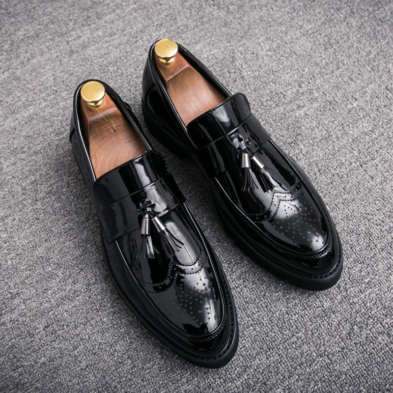 Mocassins Dandy des Ombres – Cuir Brillant & Pampilles