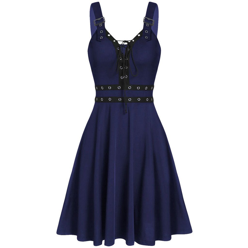 Robe Punk Gothique à Laçage – Midnight Riot