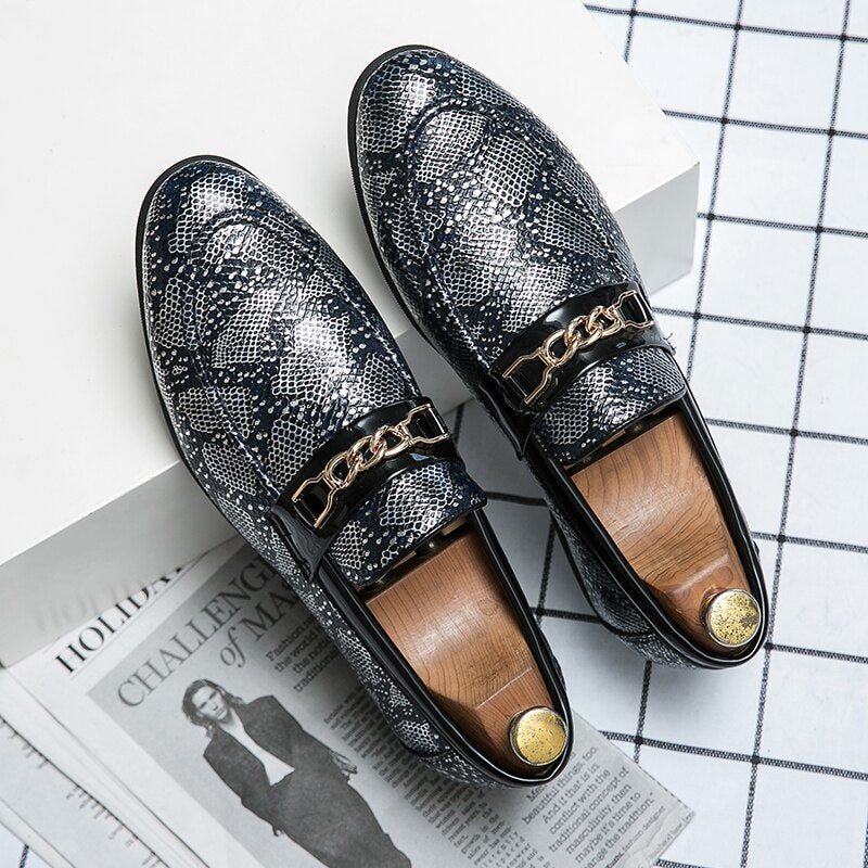 Mocassins Reptile du Dandy Noir –
