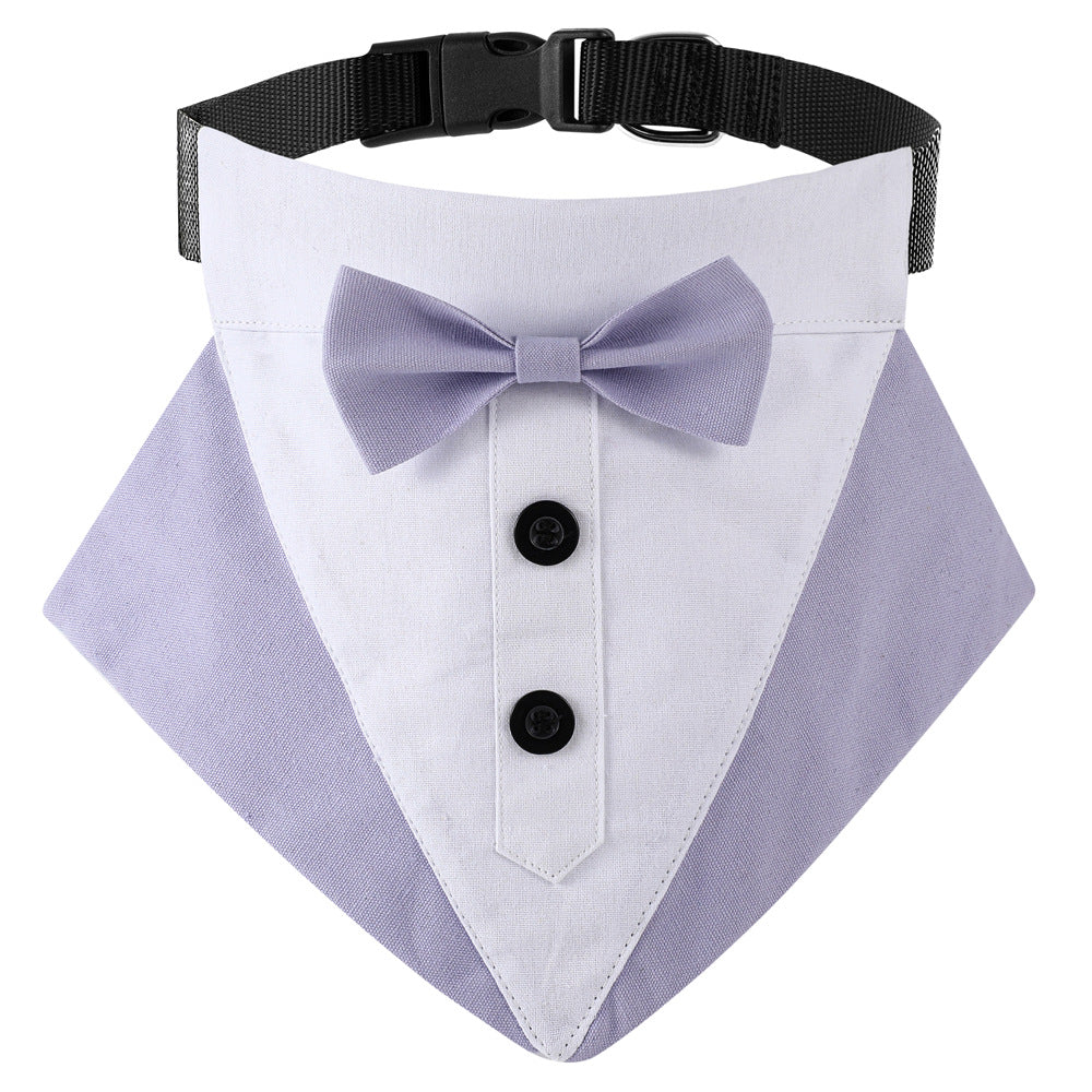 🐾 Le Petit Gentleman des Ombres – Bandana Smoking pour Chien
