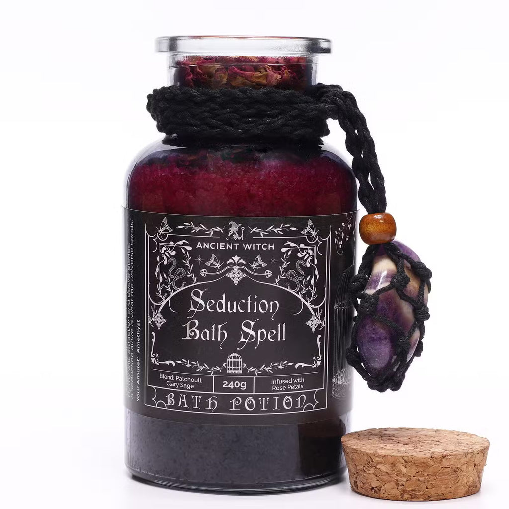 Seduction Spell – Bath Potion & Amethyst Amulet