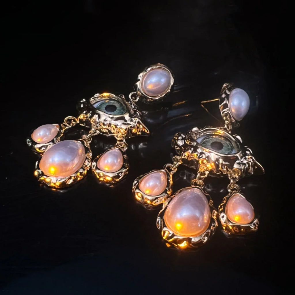 L’Œil de l’Oracle — Boucles d’Oreilles Baroques