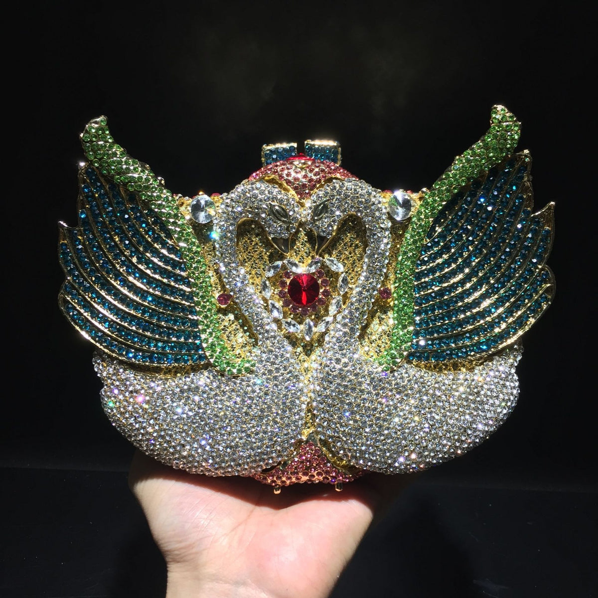 Minaudière Cygne de Cristal – Élégance Nocturne