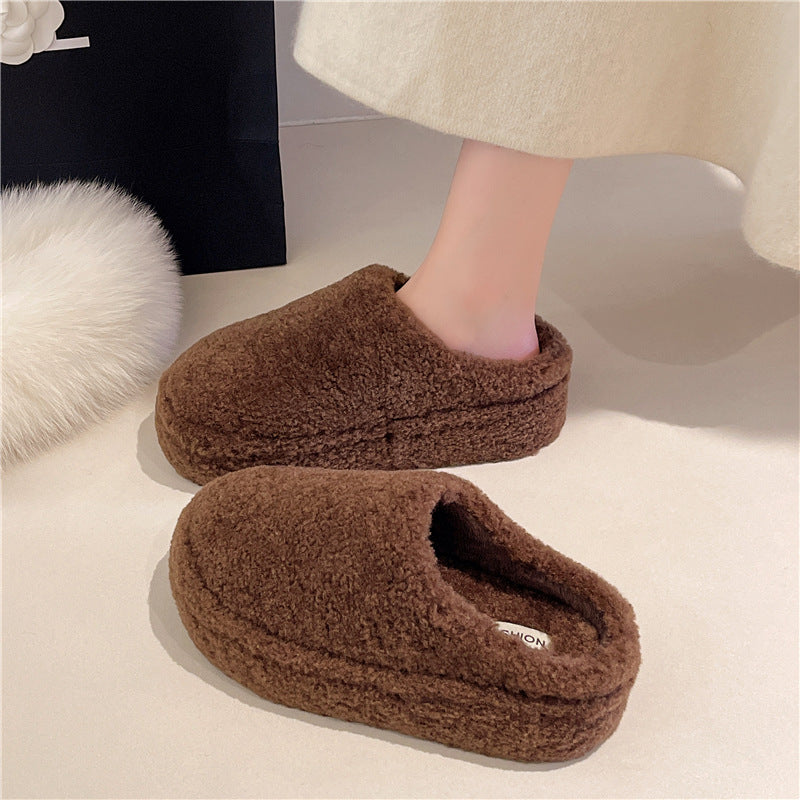 Mules Fourrées Velours des Ombres