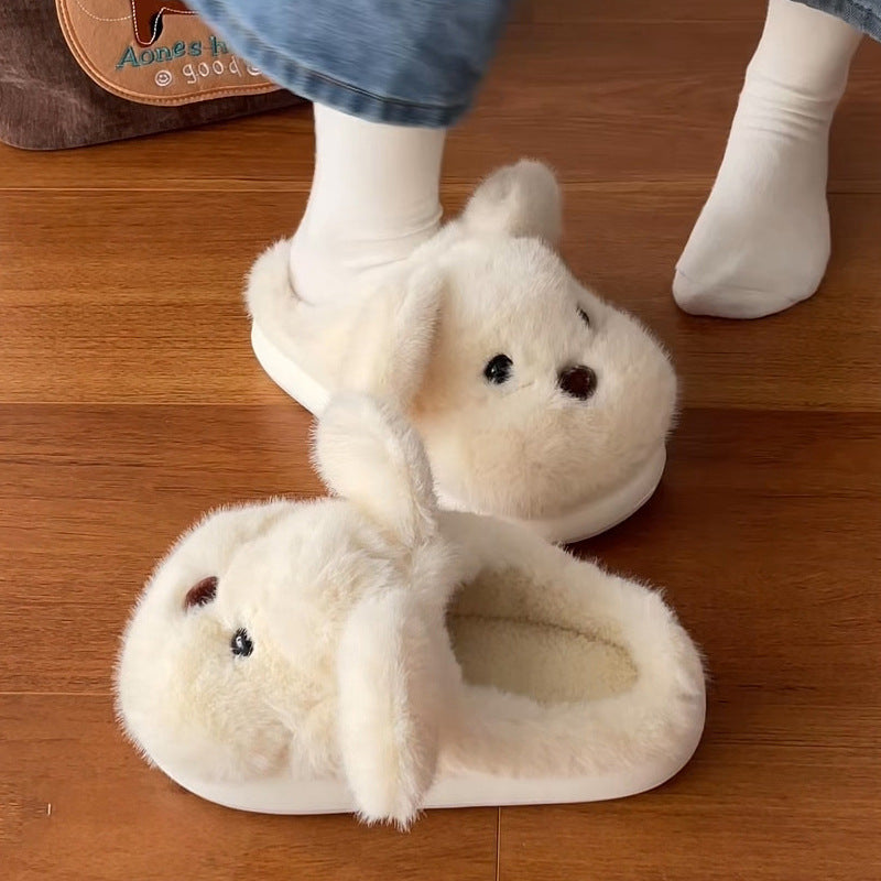 Chaussons Chien Cocooning Femme – Douceur d’Hiver