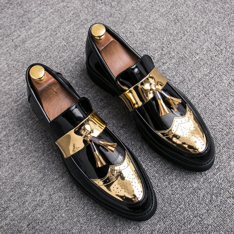 Mocassins Dandy des Ombres – Cuir Brillant & Pampilles