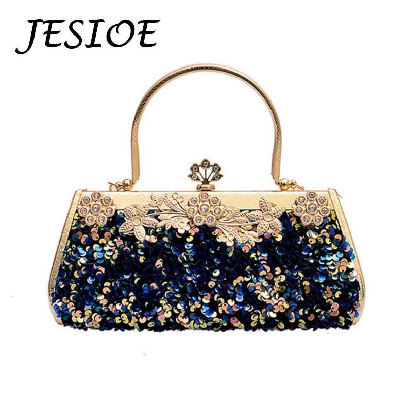 Clutch Baroque à Sequins & Cristaux – Éclat Nocturne