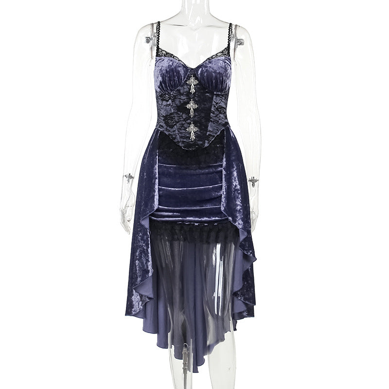 Robe Cabaret Violet Nocturne – Cirque des Ombres
