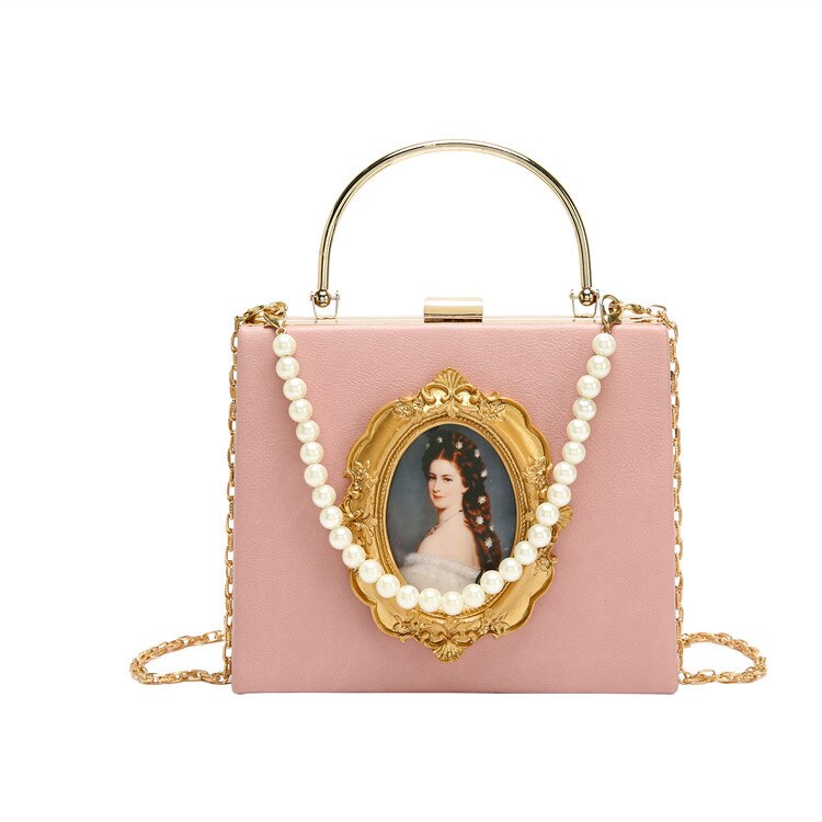 Minaudière Camée Héritage – Perles & Portrait Baroque