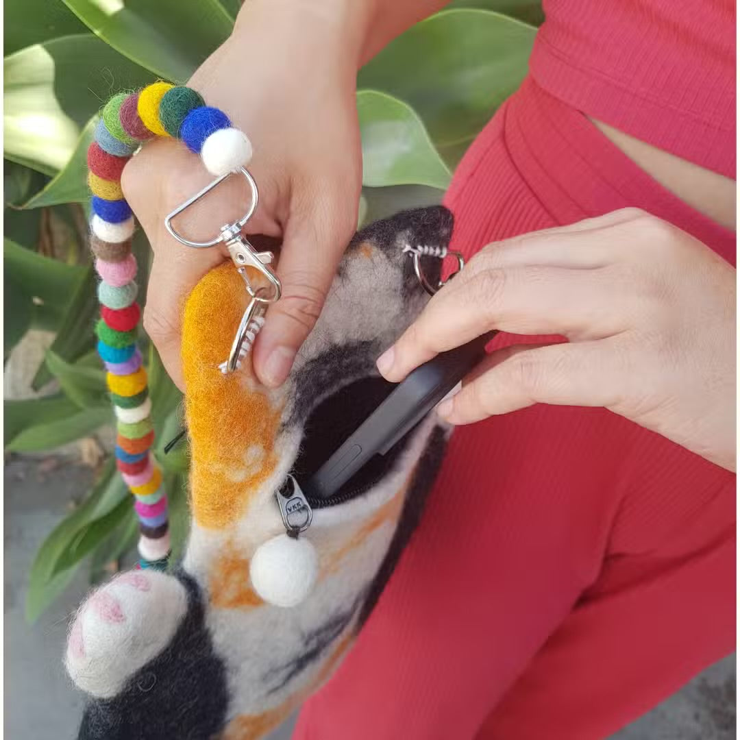 Sac bandoulière Chat Tricolore – Whitney, la Gardienne Fauve
