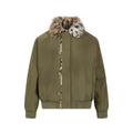 Blouson homme à col effet fourrure léopard – Élégance nocturne
