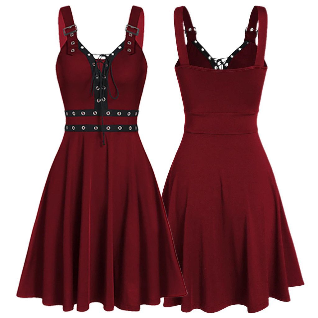 Robe Punk Gothique à Laçage – Midnight Riot