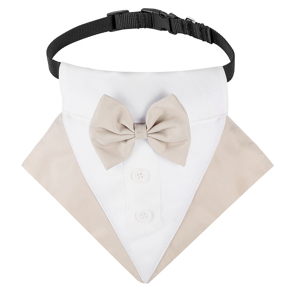 🐾 Le Petit Gentleman des Ombres – Bandana Smoking pour Chien