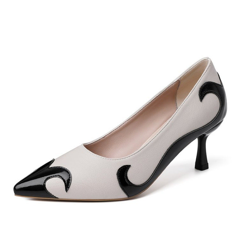 Ice Queen Stilettos – Two-Tone Satin with Stiletto Heel