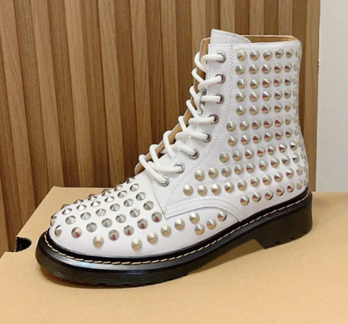 Bottines Rebelles du Cirque – Cuir Véritable & Rivets