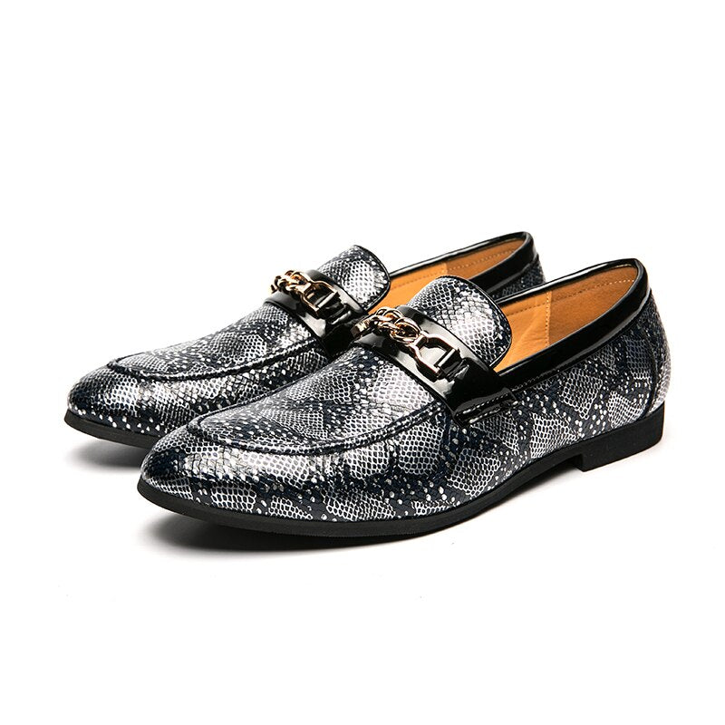 Mocassins Reptile du Dandy Noir –