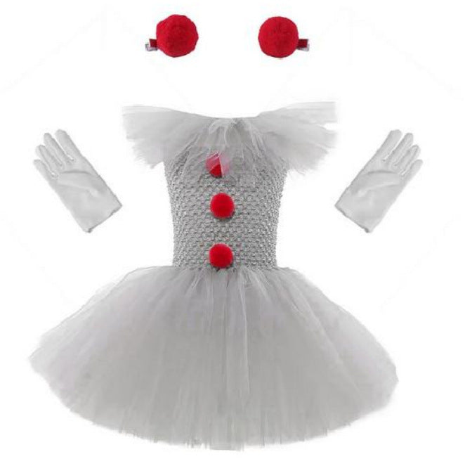 L’Enfant du Cirque des Ombres — Robe de Clown en Tulle